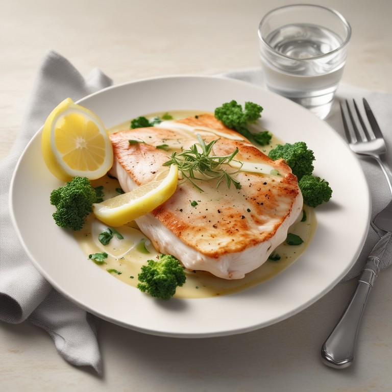 Escalope de Dinde au Citron et à la Crème d'Oignons