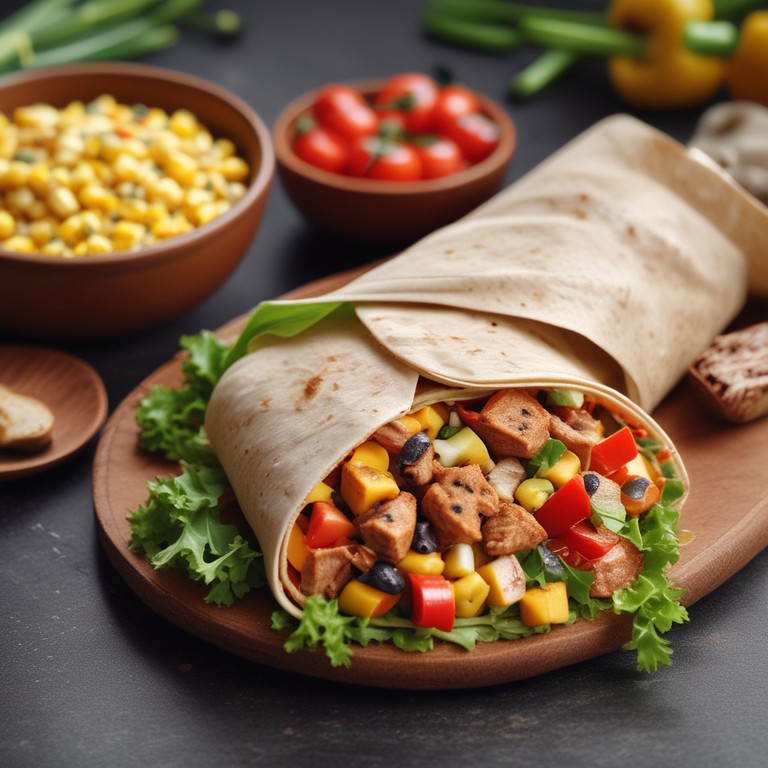 Quorn Wrap with Pepper and Sweetcorn