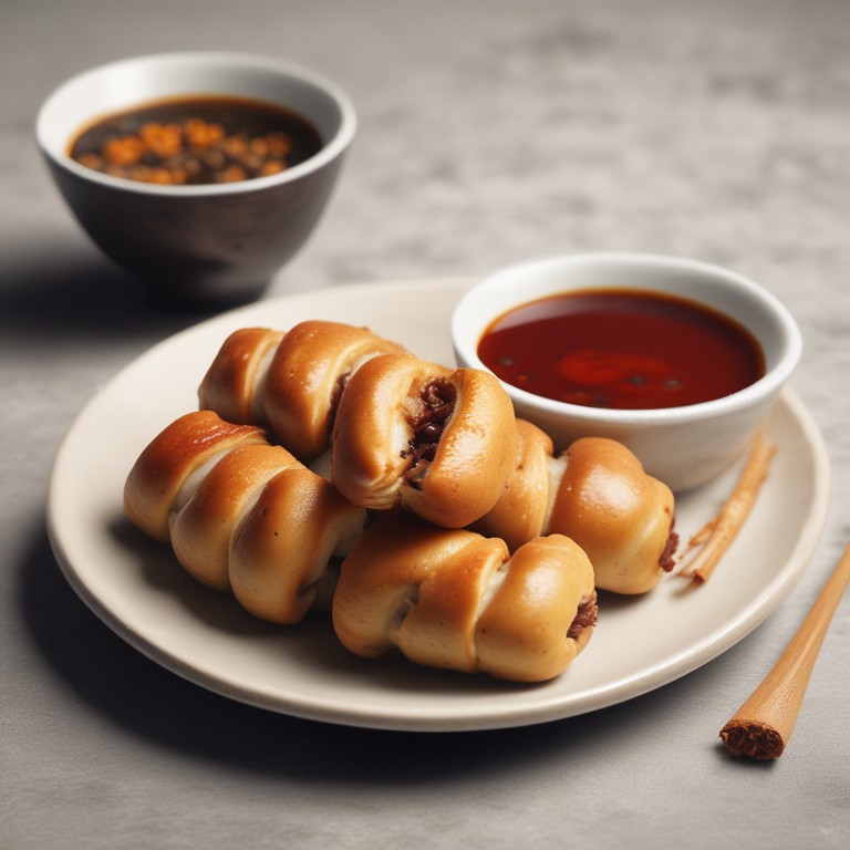 Crispy Soya Bean Rolls with Spicy Dipping Sauce