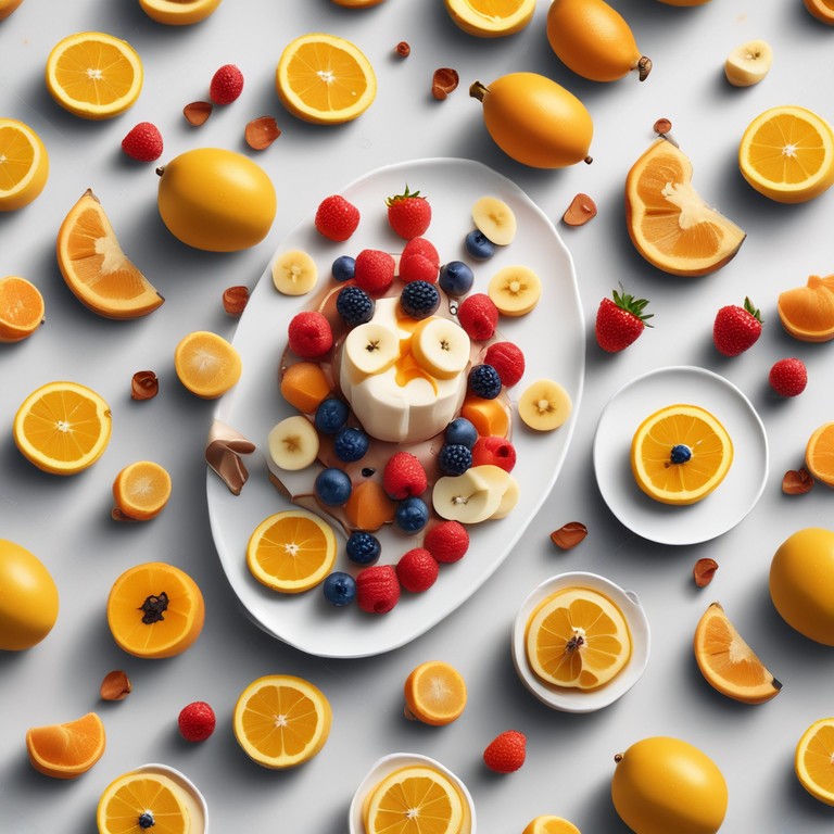 Фруктовый десерт с бананами и апельсинами