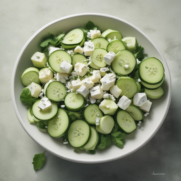 Erfrischender Gurken-Schafkäse-Kohlrabi-Salat - Mr. Cook
