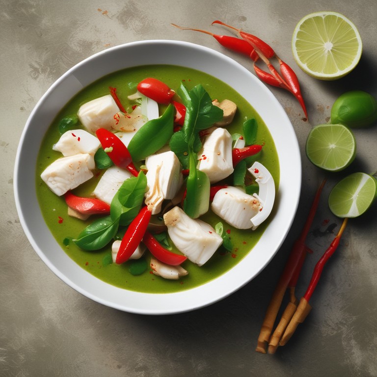 Curry Vert de Cabillaud au Lait de Coco