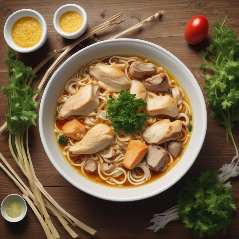 Savory Chicken Ramen Noodle Soup