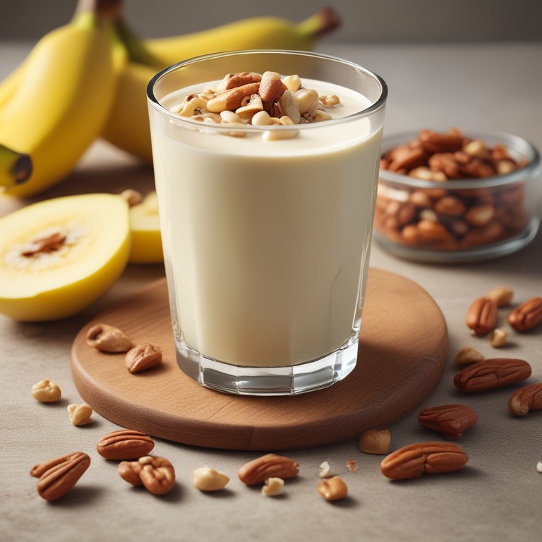 Creamy Banana Milk with Nutty Crunch