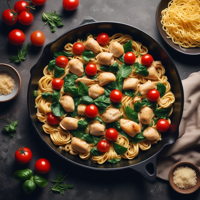 Healthy Garlic Chicken Pasta