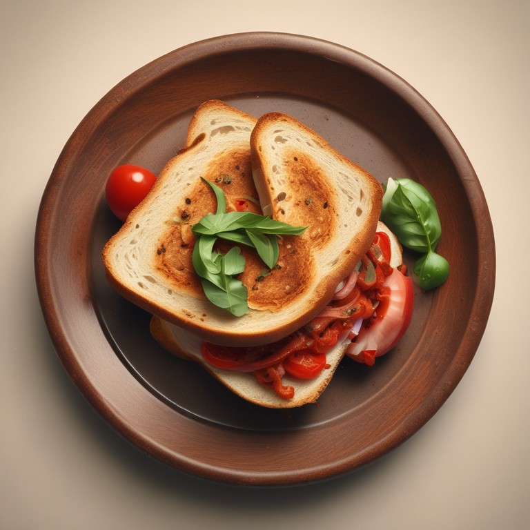 Spicy Schezwan Chutney Bread Sandwich