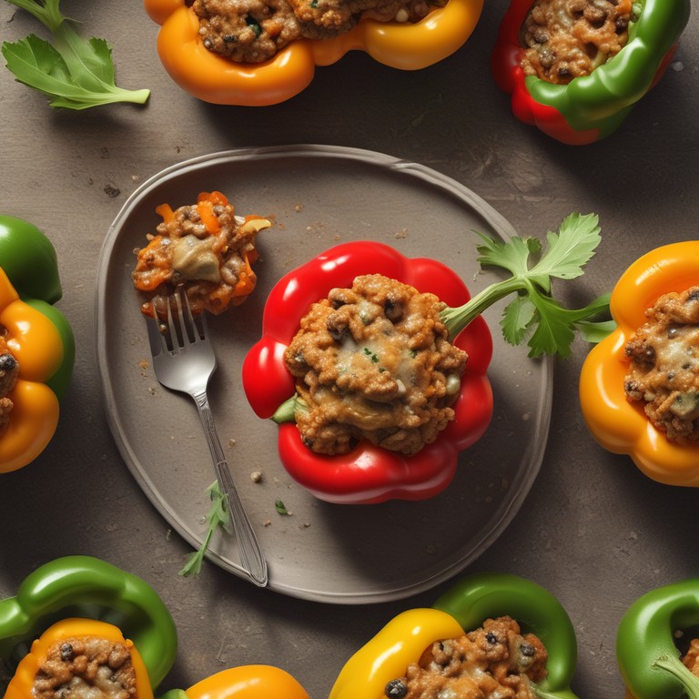 Cheesy Stuffed Peppers with Savory Mince