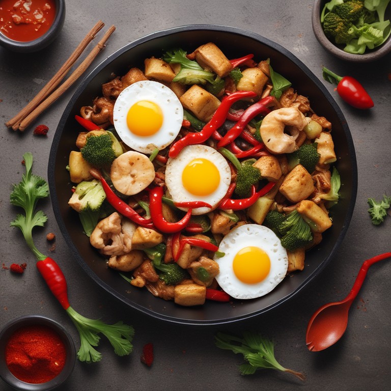 Spicy Egg and Soya Chunk Stir-Fry