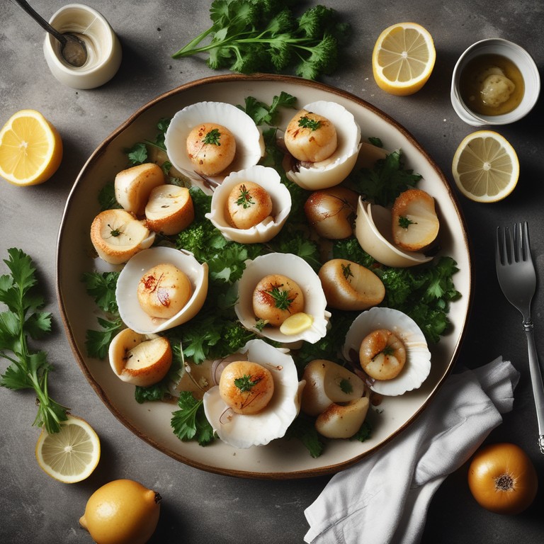 Zesty Lemon Ginger Scallops with Baby Potatoes