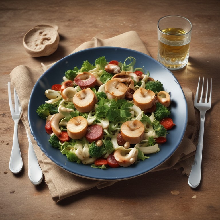 Hackfleisch-Pilz-Nudel-Pfanne mit Knoblauch-Gurken-Salat - Mr. Cook