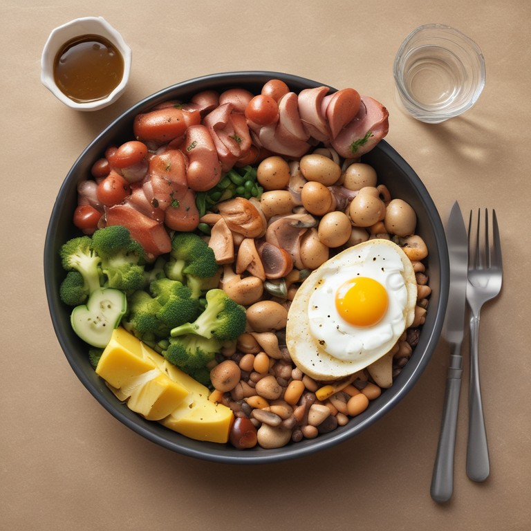 Poulet Jambon Haricot Auvergne Champignon Vourgette Œuf