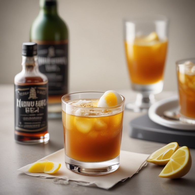 Whiskey Egg Beer Cocktail - Mr. Cook