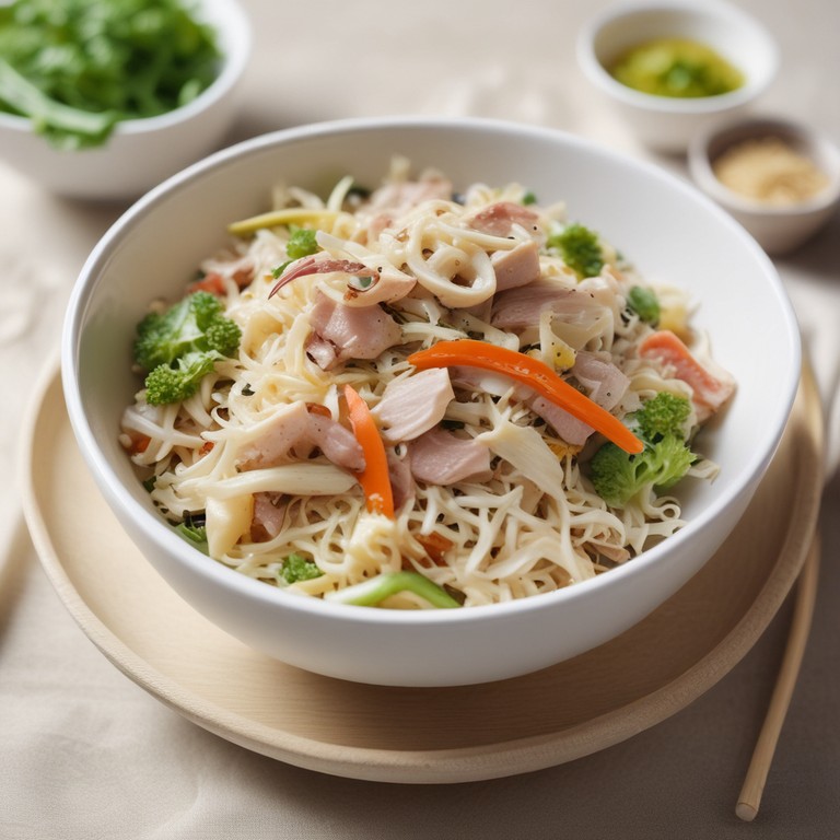 Salade de Haricots Mungo et Thon avec Riz