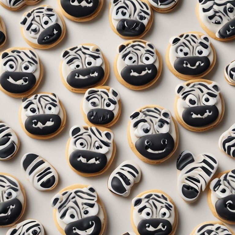 Zebra Emoji Cookies
