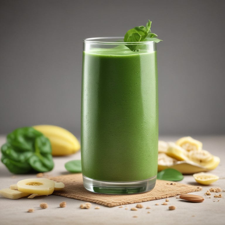 Banana Spinach Oat Smoothie