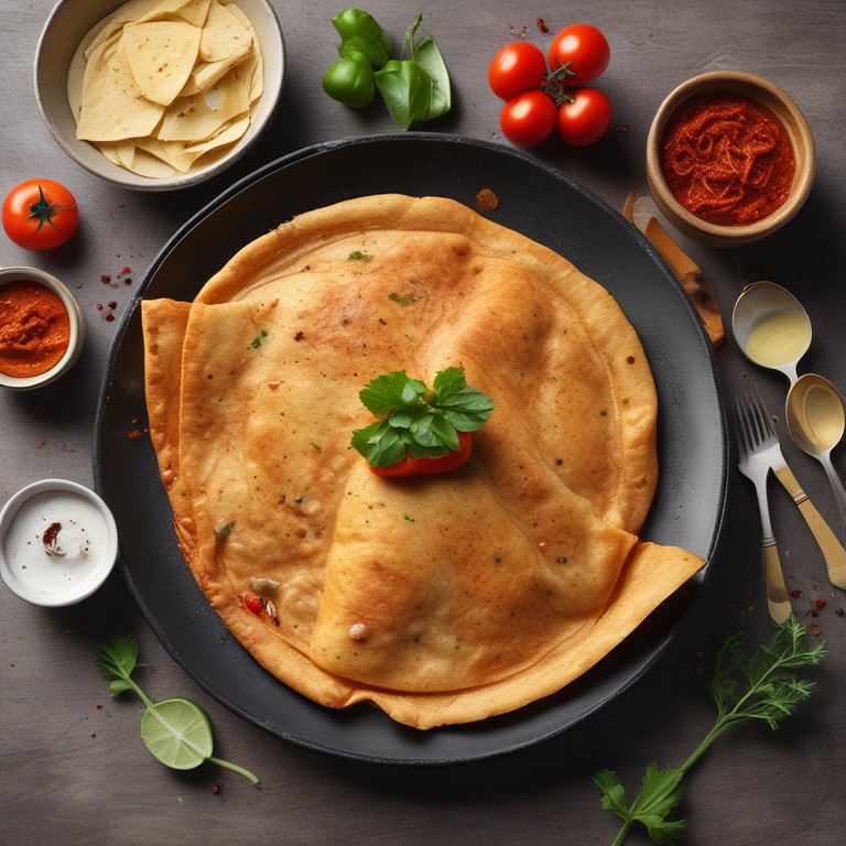 Spicy Onion-Tomato Dosa