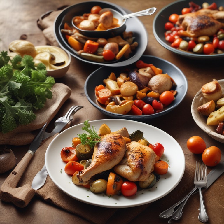 Pollo con Verduras Asadas
