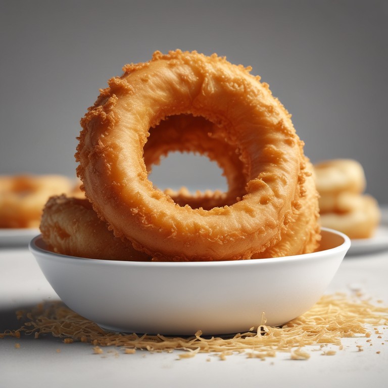 Crispy Onion Rings with Wheat Flour Coating