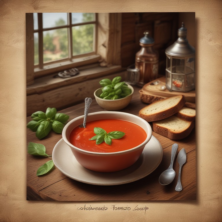 Tomatensoep met Verse Basilicum