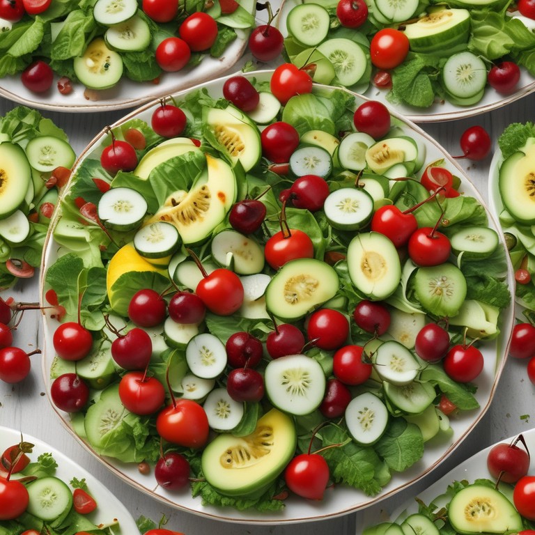 Cherry Pepino Vinagreta with Passion Fruit Tomato Salad