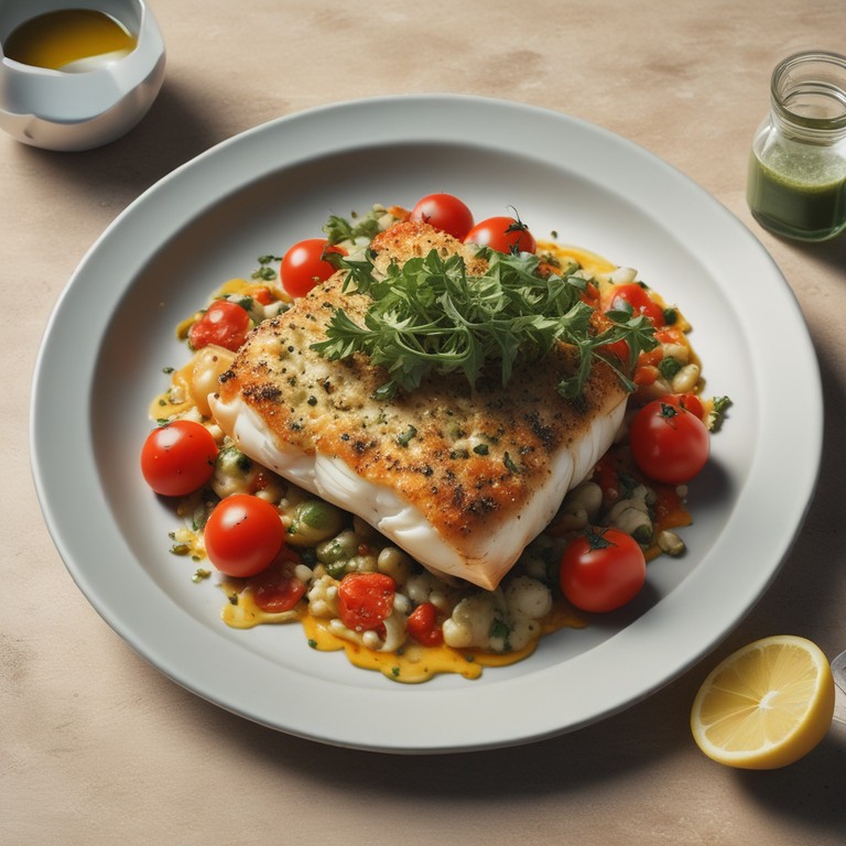 Cabillaud Mediterran mit Kräuter-Tomaten-Kruste