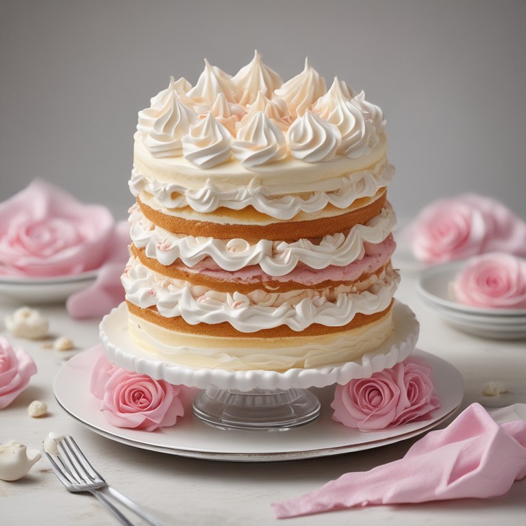Pastel de Merengue con Bizcocho Soletilla y Crema de Mantequilla
