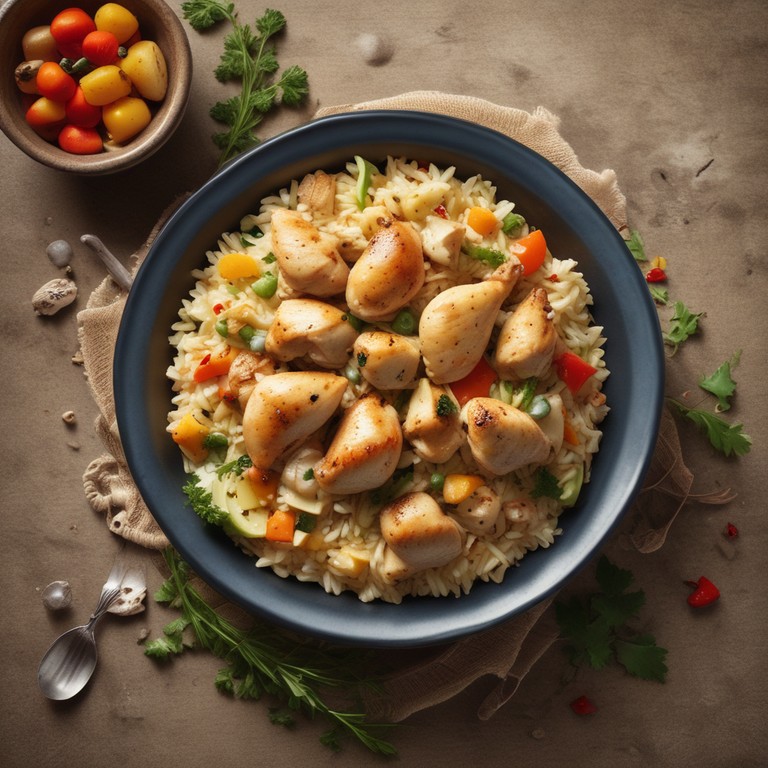 Savory Chicken and Vegetable Rice Pilaf