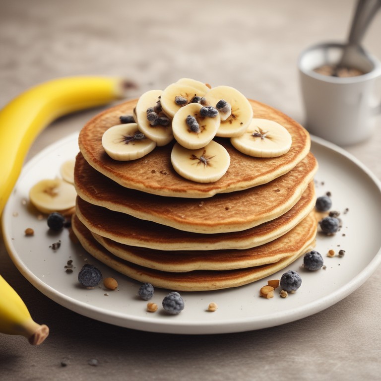 Banana Oat Pancakes with Chia Seeds