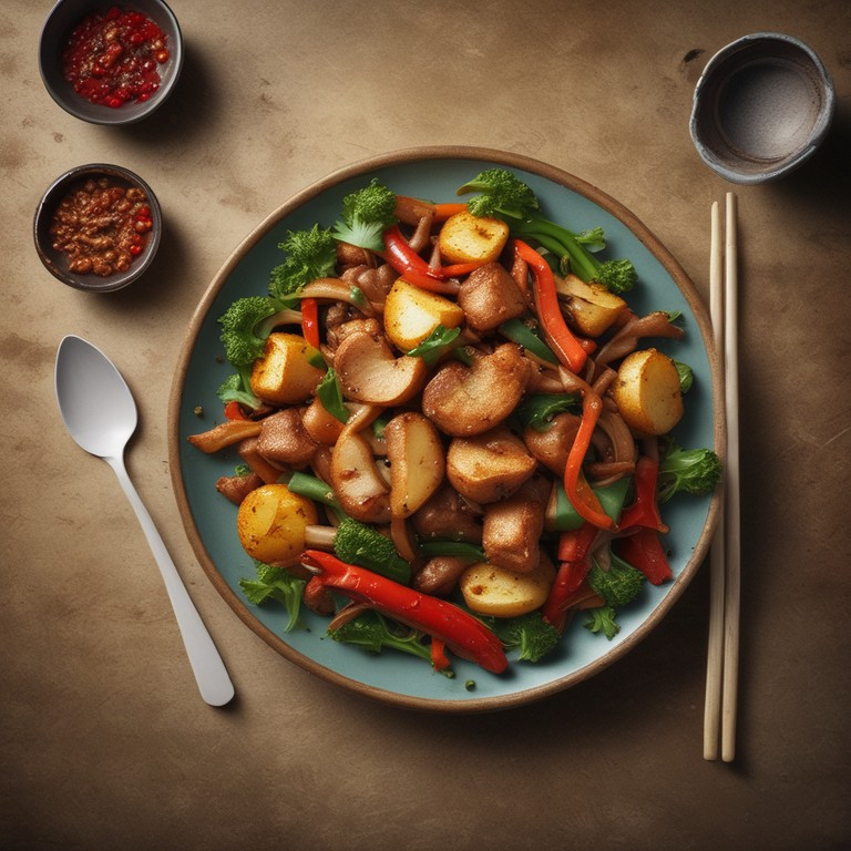 Crispy Potato Soya Stir-Fry