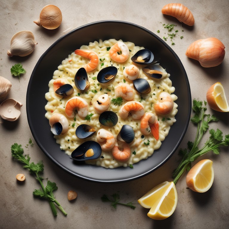 Creamy Seafood Risotto with Parmesan