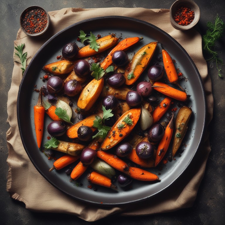Roasted Brinjal and Carrot Medley