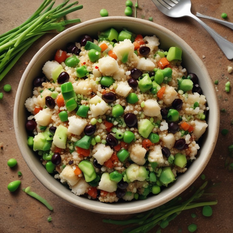 Salade de Quinoa aux Edamames et Chou-Fleur
