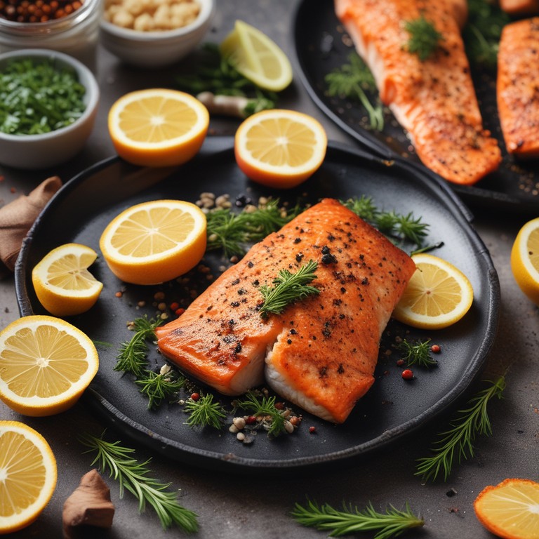 Crispy Air Fried Spiced Salmon