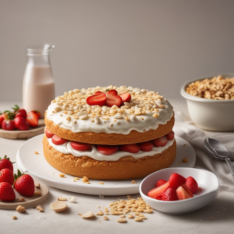Bolo de Aveia e Morango