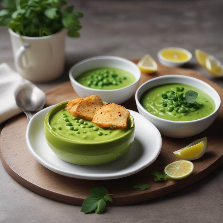 Cremiges Erbsenpüree