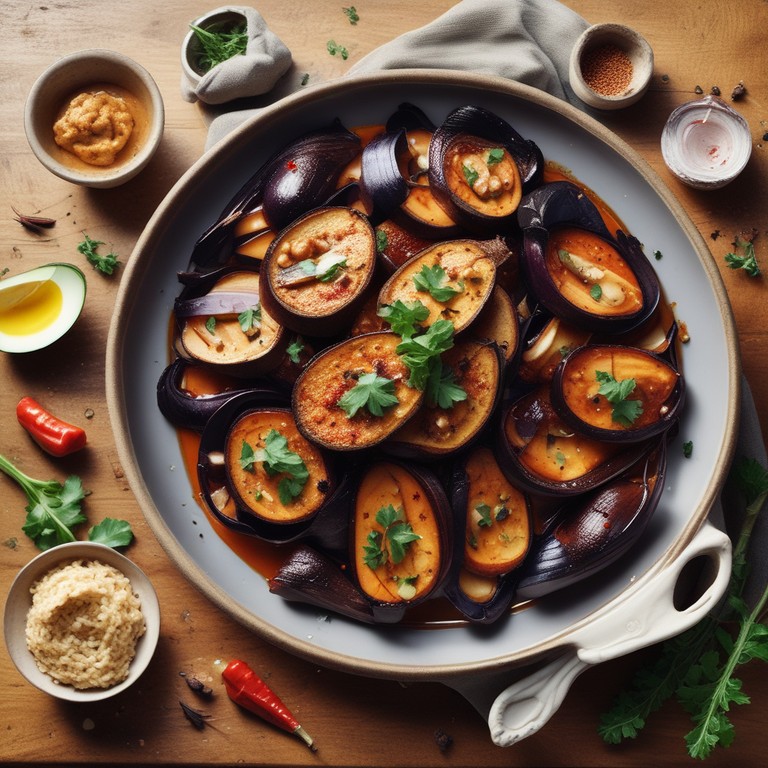 Cajun Roasted Aubergine with Garlic
