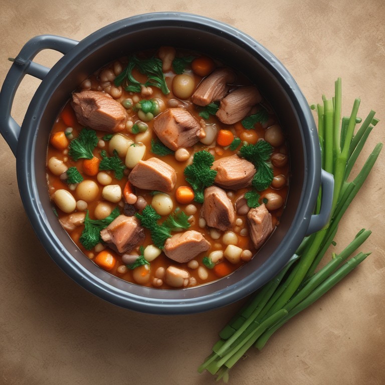 Savory Chocolate Turkey Stew with Cannellini Beans