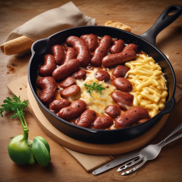 Cheesy Sausages Skillet