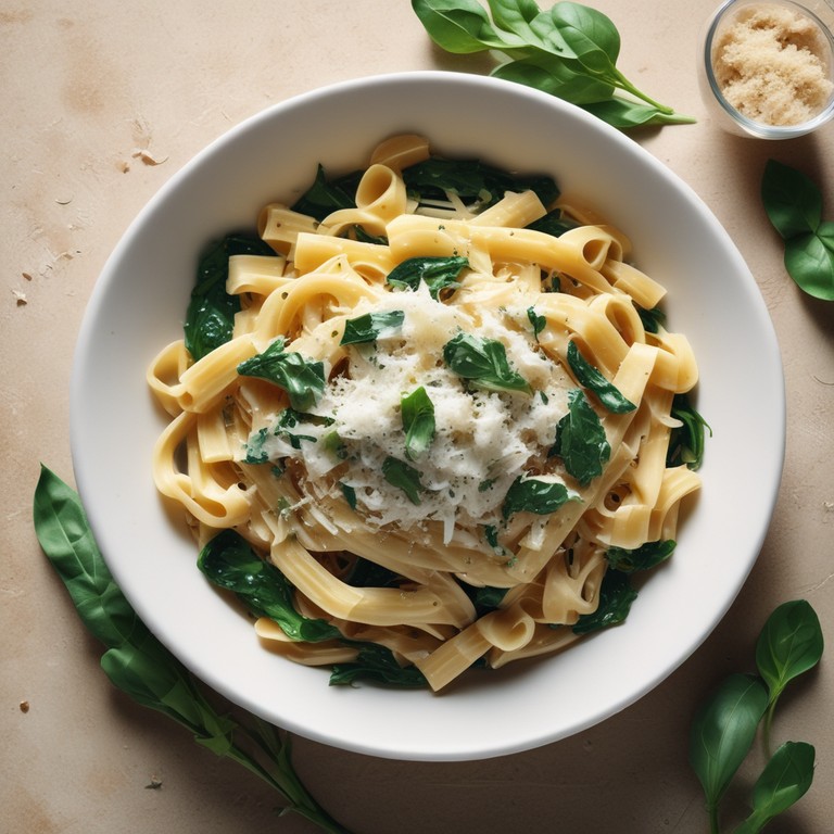 Creamy Spinach Pasta with Parmesan Reggiano
