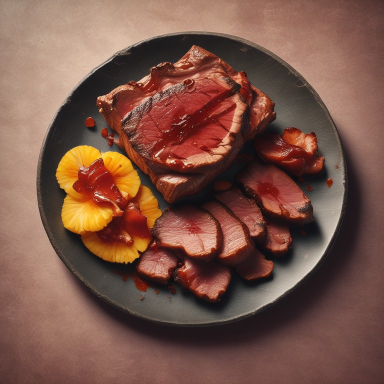 Boeuf Grillé avec Sauce Barbecue et Bacon