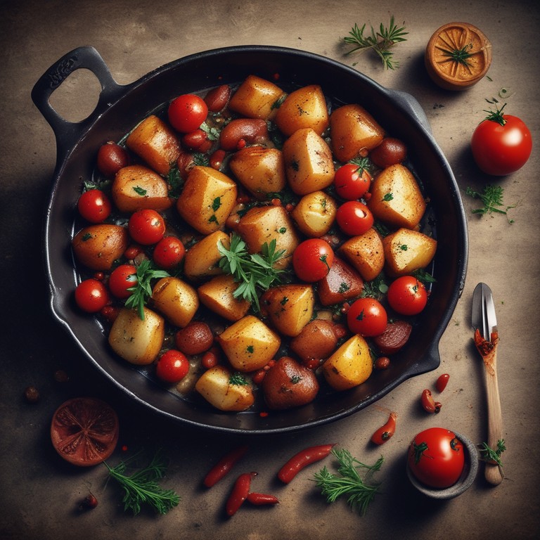 Spiced Potato and Tomato Medley