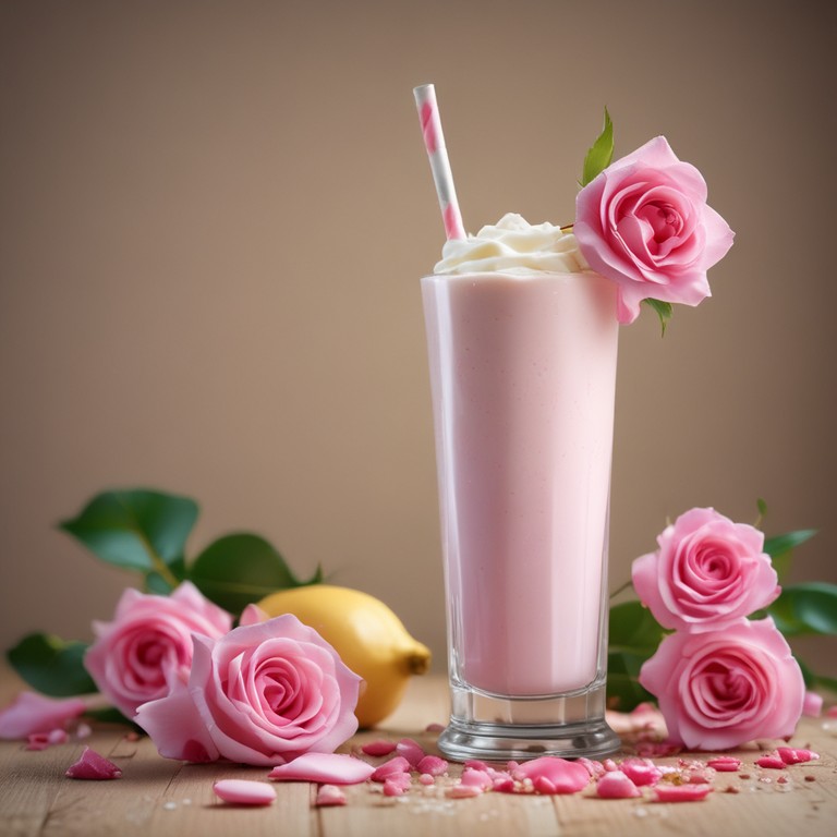 Rose Milkshake Without Ice Cream