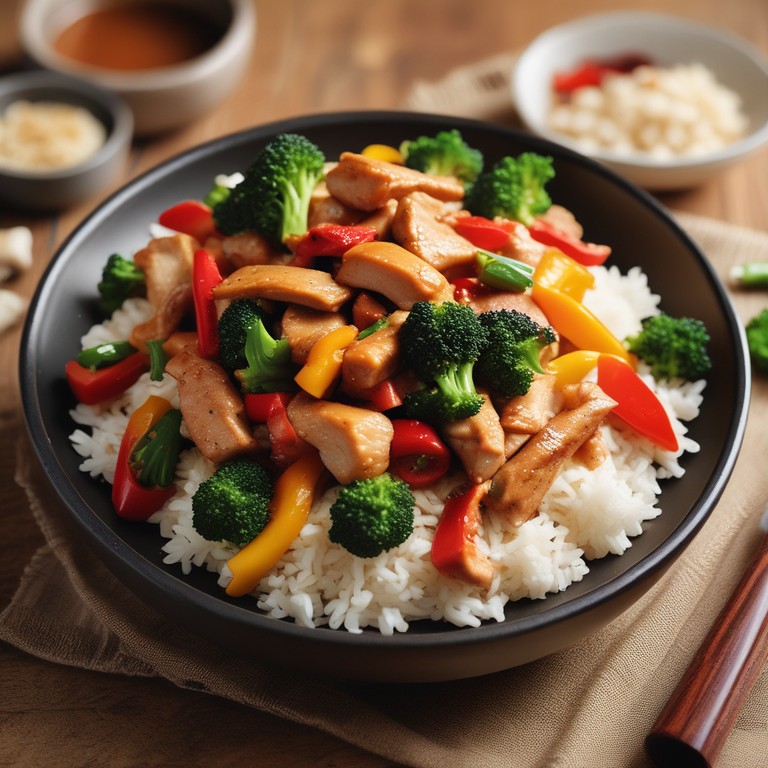 Garlic Chicken Stir-Fry with Broccoli and Peppers