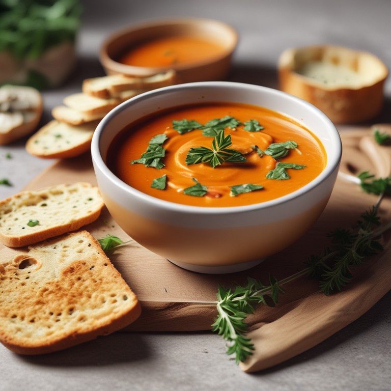Roasted Carrot and Capsicum Soup