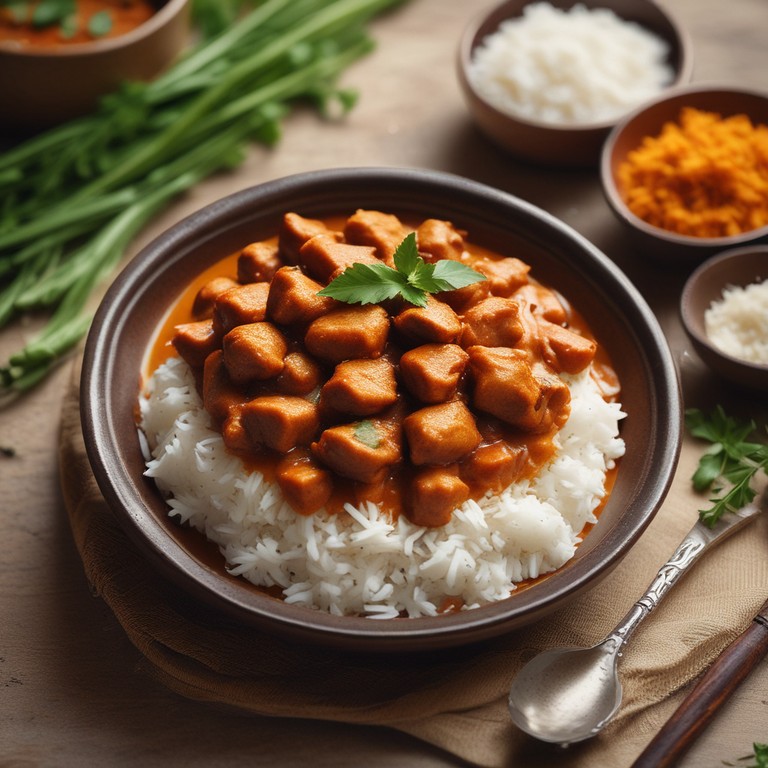 Spicy Chicken Curry with Fragrant Rice