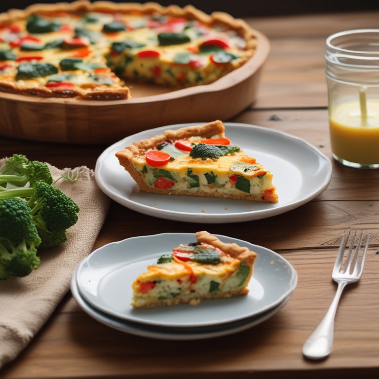 Healthy Vegetable Quiche with Whole Wheat Crust