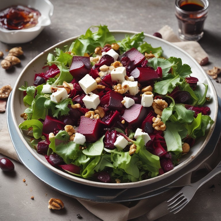 Roasted Beetroot Salad with Feta and Walnuts