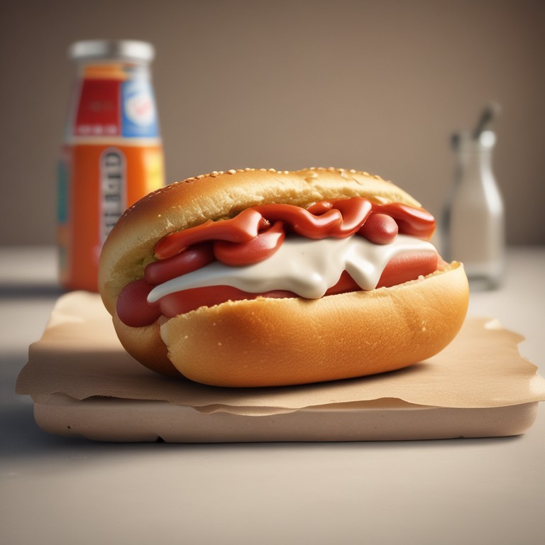 Deluxe Hot Dog with Creamy Mayo Sauce