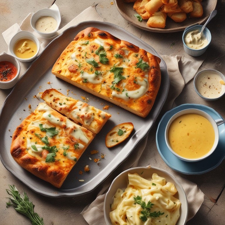 Cheesy Garlic Bread with Tandoori Mayonnaise Spread