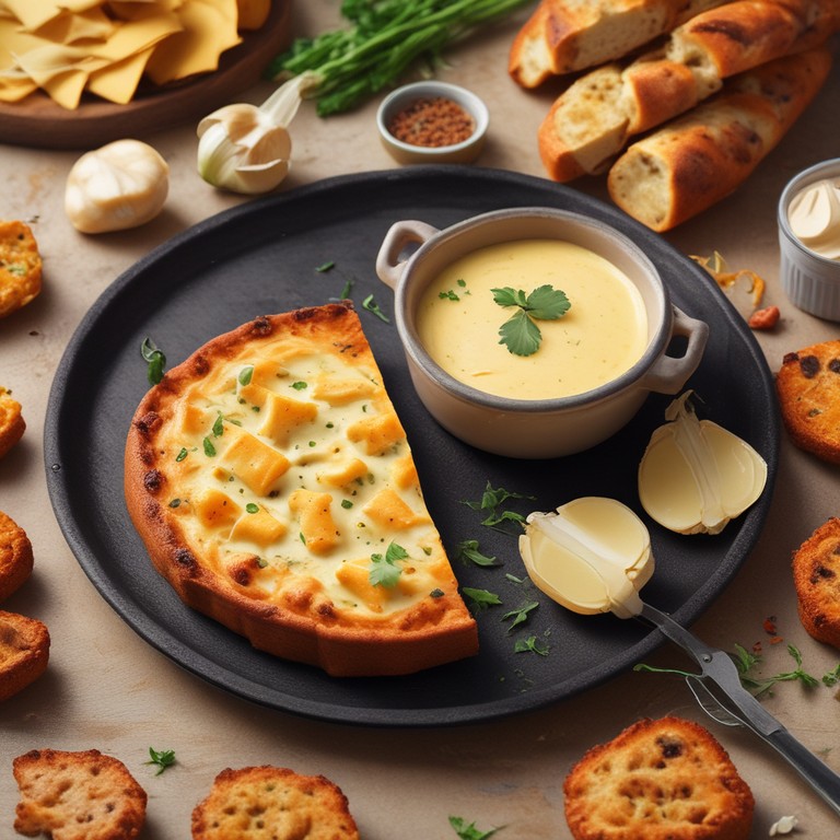 Cheese Garlic Bread with Tandoori Mayonnaise
